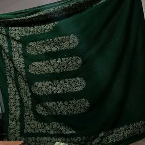 Dark Green Saree