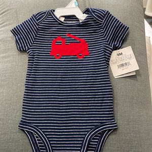 Blue White Striped Romper