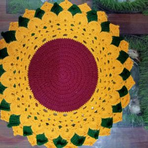 Crochet Sunflower Tabel Mat 🌼