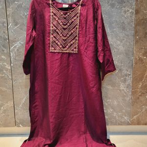 Burgundy Kurta Set - 2