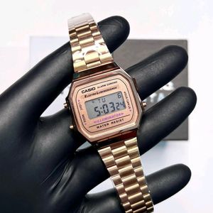 Casio Vintage Edition Rose Gold Alarm Chrono Watch