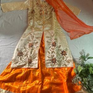 Kurti With Skirt And Dupatta