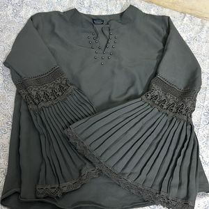 Grey Formal Casual Top