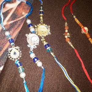 5 Gold Nd Silver Plated Rakhi Which Never Used