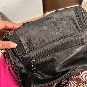 Black Imported Leather Purse