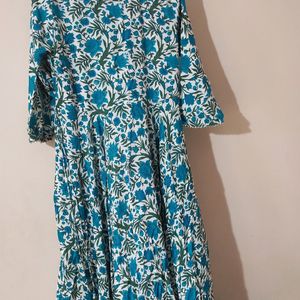 Anarkali Printed Flared Kurtha