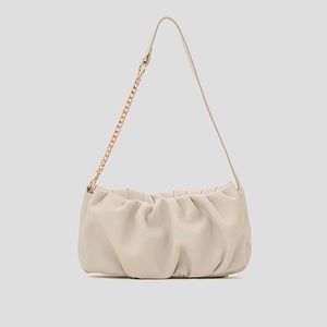 Miraggio Cream Coloured Soft Gathered Shoulder Bag