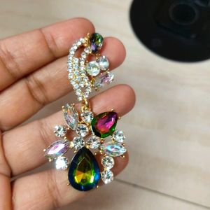 Glass Stone korean Earrings