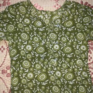 printed kurti with pockets