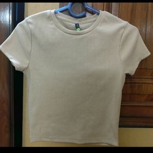 Classy Beige Crop Top For Women