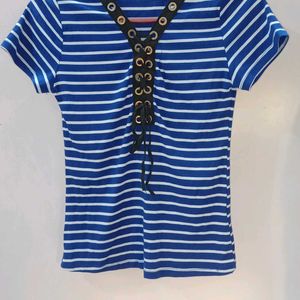 Blue Stripped Top