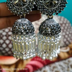 Oxidised Earrings Jhumka