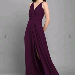 Lavender Colour Long Maxi Dress