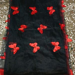 Red Black Colour Saree Butterfly 🦋 dizine