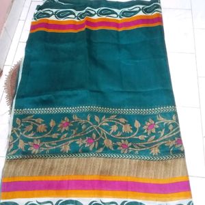 New Cotton Silk Saree With Blousepc