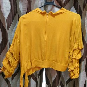 Trendy Yellow Color Classy Crop top