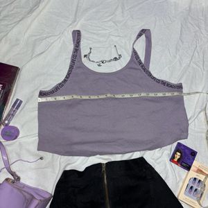 Ribbed Lavender Cami Top