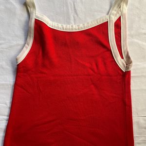 Red Women Crop Combo Top