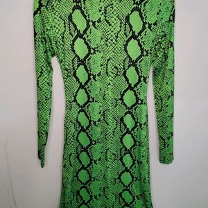 Neon Green Slim Fit Gown