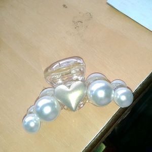 Any One Korean Clips White Pearl Clip