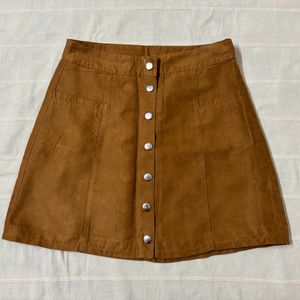 H&M Faux Suede Mini Skirt