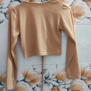 Nude Knot Crop Top For Women