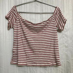 White & Red Cotton Top