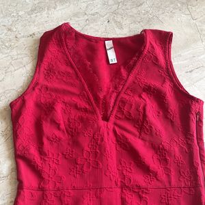 Sizzling Red  Embroidered Dress