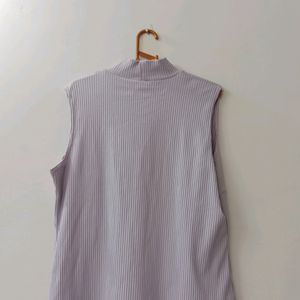 LAVENDER HIGH NECK SLEEVELESS TEE SHIRT FOR GIRLS