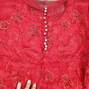 Red Updown Frock Set