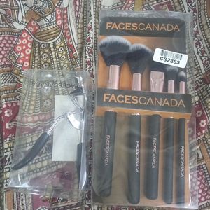 Facescanada Original Makeup Brushes And Eye Curler