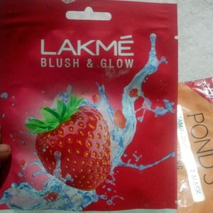 Lakme Blush And Glow Sheet Mask Combo