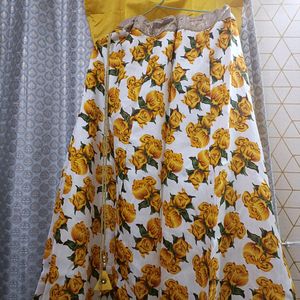 Yellow Ethnic Skirt (Kurta Free)