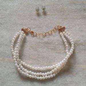 White Pearl Choker Necklace