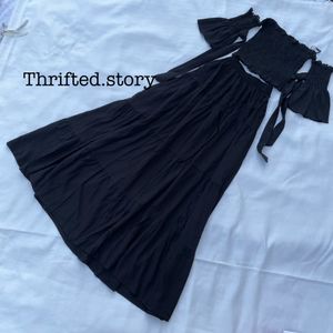 Dark Coquette Cottagecore Black FairyTier Skirt