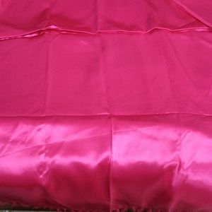 Pink Satin Saree