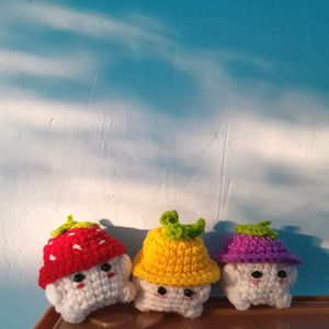 Triro Friends Crochet keychain/ Bagcharm