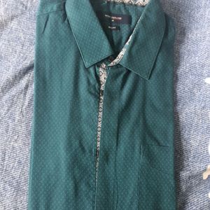 A Teal Green Colour Peter England Shirt