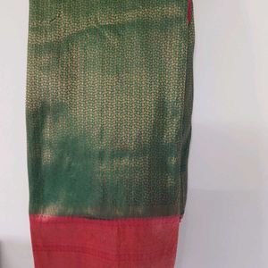 Festive Dark Green Saree