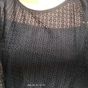 Black Crochet Top