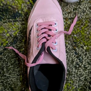 Casual Pink Sneakers with Heels