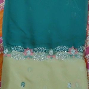 Multicolor Georgette Saree