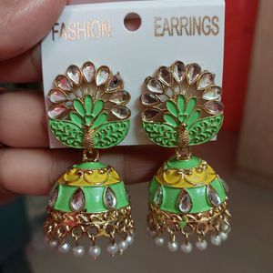 Stylish Trendy Meenakari Jhumka. New