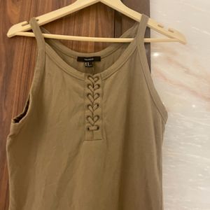 Forever 21 Olive Green Bodycon Dress In M