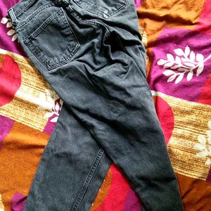 Black Charcoal Moms Fit Jeans