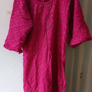 Pink Kurta For Regular And Festive Wear