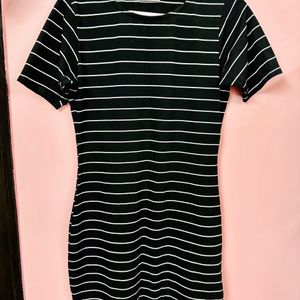 Black Striped Dress