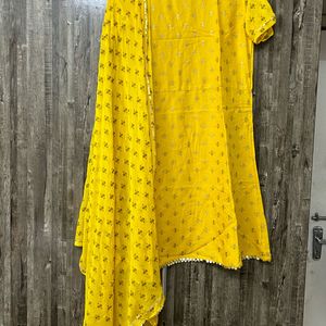 Yellow Sharara Dress Set