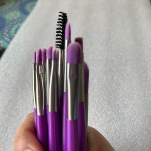 Purple 12 Pieces Set Makeup Brushes