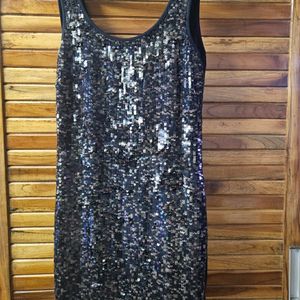 Black Sequins Party Wear Dress